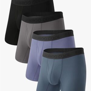 BAMBOO Men's Boxers Gray Green + Haze Blue + Dark Gray + Cyan new in box size M